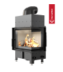 Lareira a lenha KRATKI FLOKI S, em aço, com acionamento à direita, 8 kW, Ø 160