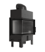 Cheminée à bois en acier KRATKI FLOKI S, côté gauche, 8 kW, Ø 160, noir thermotec