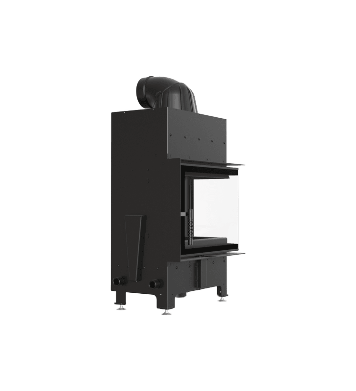 Cheminée à air pulsé KRATKI FLOKI S 8 kW Ø 160 avec thermotec noir