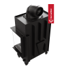 Lareira de ar direito KRATKI FLOKI S 8 kW Ø 160 com Thermotec preto