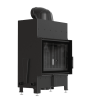 KRATKI FLOKI S 8 kW Ø 160 stalen houtkachel met zwarte thermotec coating