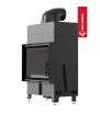 KRATKI FLOKI S 8 kW Ø 160 stalen houtkachel met zwarte thermotec coating