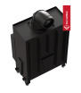 KRATKI FLOKI S 8 kW Ø 160 stalen houtkachel met zwarte thermotec coating