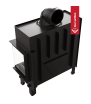 Chimenea de leña de acero KRATKI FLOKI L derecho 12 kW Ø 200 thermotec negro