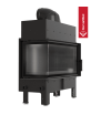 Chimenea de leña de acero KRATKI FLOKI L izquierda 12 kW Ø 200 thermotec negro