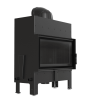 KRATKI FLOKI L 12 kW Ø 200 Stahl-Holzofen mit schwarzer Thermotec-Beschichtung