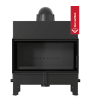 Cheminée à bois KRATKI FLOKI L 12 kW Ø 200 en acier avec revêtement thermotec noir
