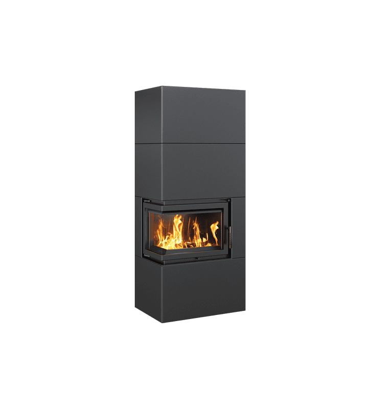 Chimenea Modulares Simple Box 8 kW Ø 200 revestimiento negro