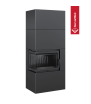 Μοντέρνο τζάκι Simple Box 8 kW Ø 200 μαύρη επίστρωση