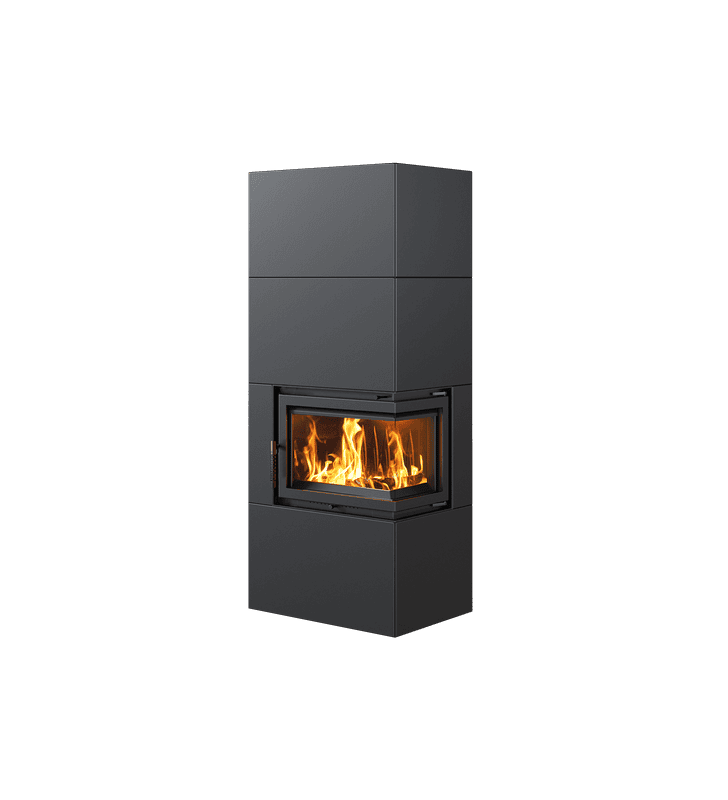 Cheminée modulaire simple 8 kW Ø 200 mm, revêtement noir