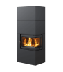 Μοντέρνο τζάκι Simple Box 8 kW Ø 200 μαύρη επίστρωση