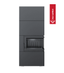 Μοντέρνο τζάκι Simple Box 8 kW Ø 200 μαύρη επίστρωση