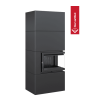 Μοντέρνο τζάκι Simple Box 8 kW Ø 200 μαύρη επίστρωση