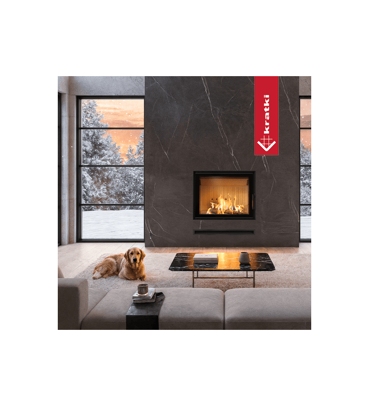 Chimenea de leña de acero KRATKI LUCY 12 kW Ø 200