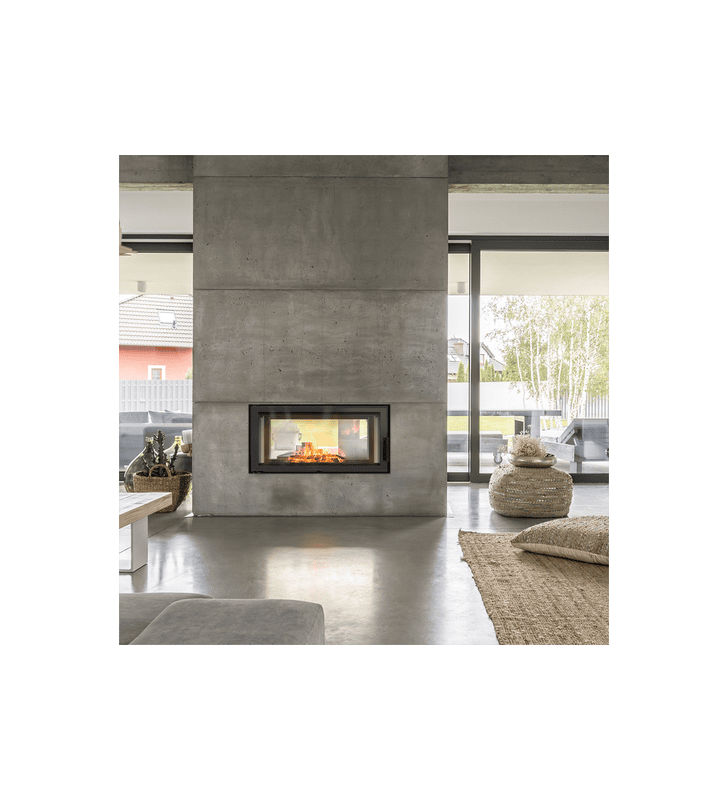 Chimenea de leña de acero KRATKI LUCY TÚNEL 16 kW Ø 200