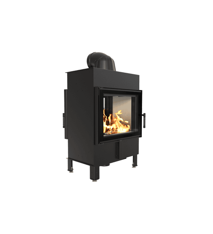 Chimenea de leña de acero KRATKI LUCY TÚNEL 12 kW Ø 200