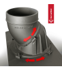Chimenea de leña de acero KRATKI LUCY TÚNEL 12 kW Ø 200
