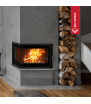 Lareira a lenha KRATKI SIMPLE em aço, lado esquerdo, 6 kW, Ø 150