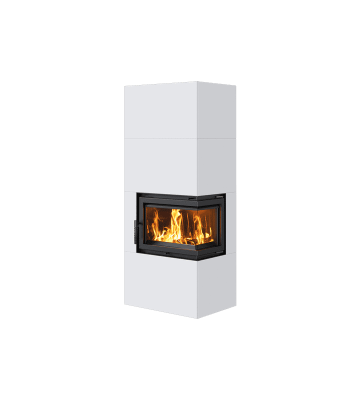 Chimenea Modulares Simple Box 8 kW Ø 200 Bianco