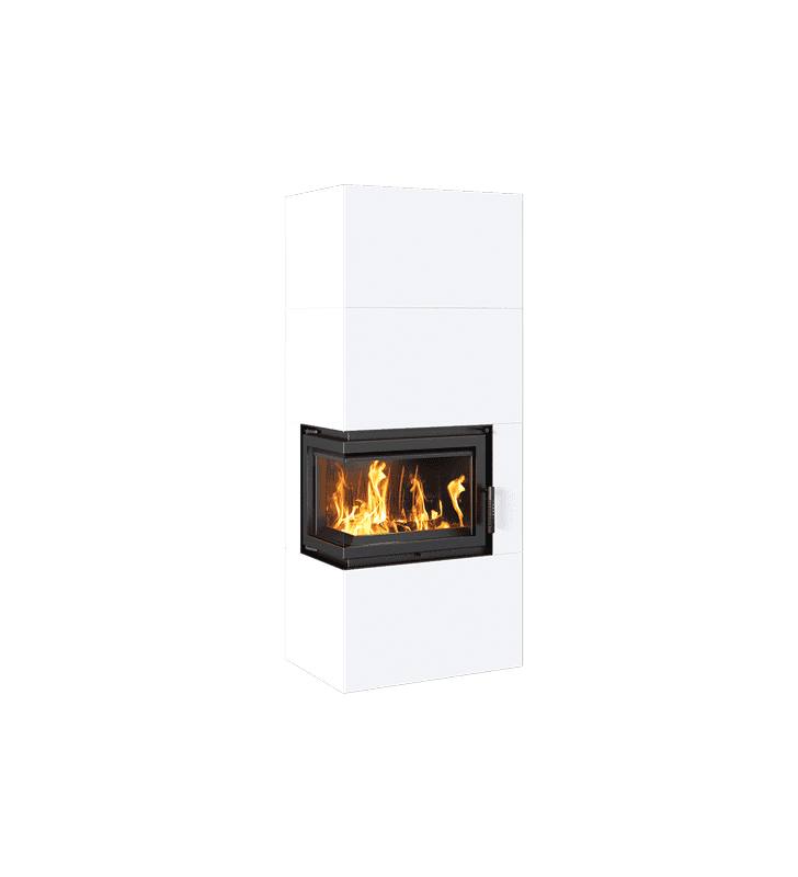 Chimenea Modulares Simple Box 8 kW Ø 200 Bianco