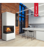 Modular Simple Box Fireplace 8 kW Ø 200 Bianco