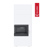 Μοντέρνο απλό τζάκι 8 kW Ø 200 Bianco