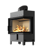 Caminetto a legna in acciaio KRATKI LUCY, lato destro, 14 kW, Ø 200