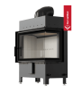 Τζάκι ξύλου KRATKI LUCY από χάλυβα, δεξιά πλευρά, 14 kW, Ø 200