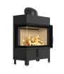 Chimenea de leña de acero KRATKI LUCY izquierda 14 kW Ø 200