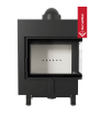 Τζάκι ξύλου KRATKI LUCY SLIM από χάλυβα, δεξιά πλευρά, 8 kW, Ø 160