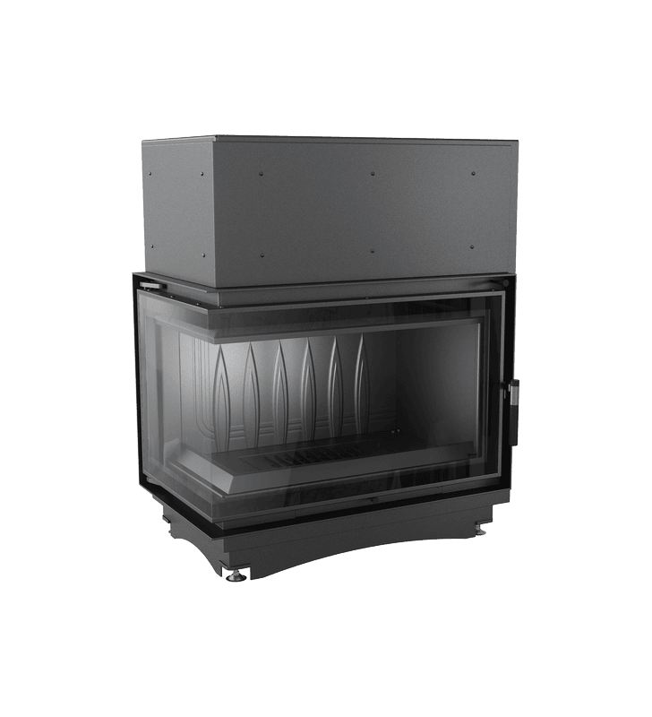 Chimenea de leña de hierro fundido KRATKI OLIWIA DECO izquierda 16 kW Ø 200