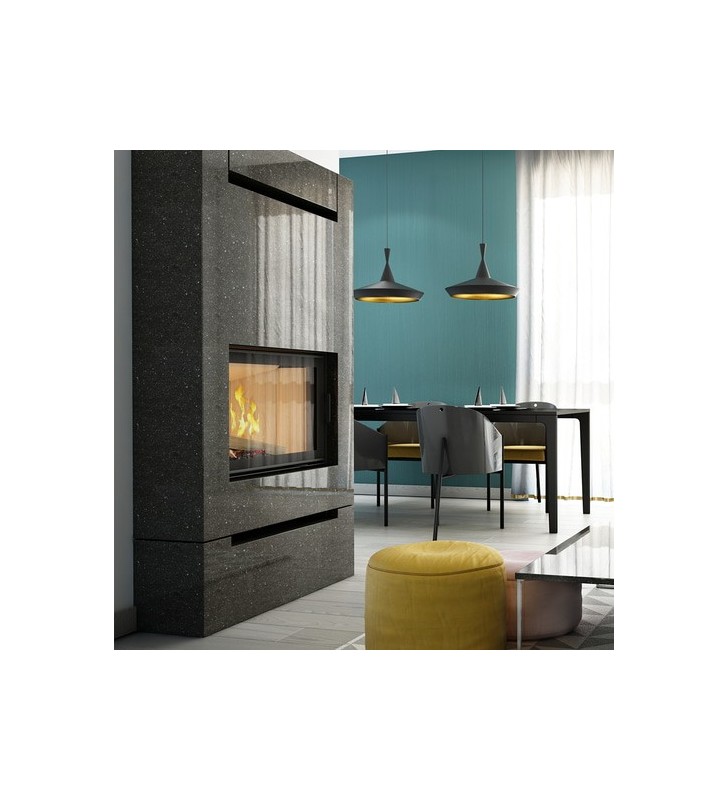 Chimenea de leña de acero KRATKI NADIA 12 kW Ø 200