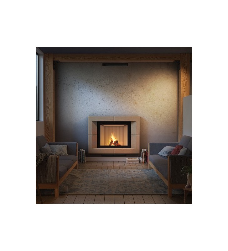 Chimenea de leña de acero KRATKI NADIA 13 kW Ø 200