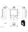Τζάκι ξύλου KRATKI NADIA 13 kW Ø 200 από χάλυβα