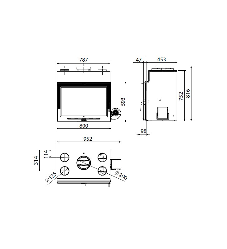 Plano de medidas Hergom H-03/80 S Turbo