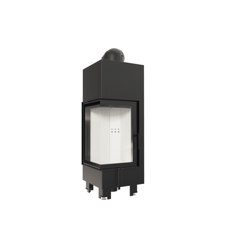 Chimenea de leña de acero KRATKI MBN izquierda 10 kW Ø 200
