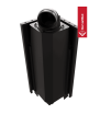 Chimenea de leña de acero KRATKI MBN izquierda 10 kW Ø 200