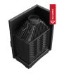 KRATKI AMELIA DECO cast iron wood-burning fireplace, left side, 21 kW, Ø 200