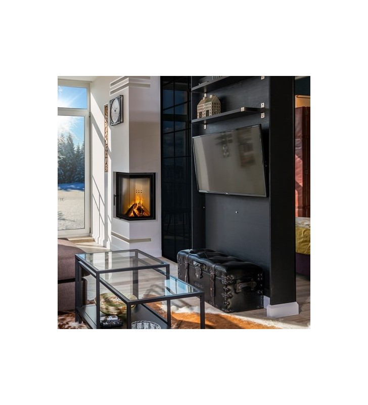 Cheminée à bois en acier KRATKI MBN, côté droit, 10 kW, Ø 200