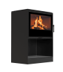KRATKI KARI 80 Ø 180 12 kW Stahl-Holzofen mit schwarzer Thermotec-Beschichtung