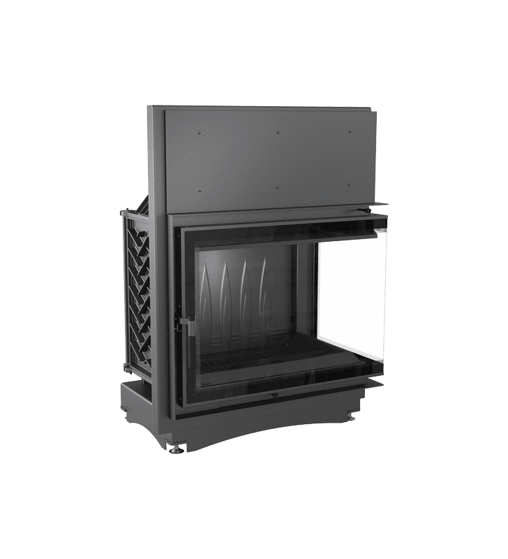 Chimenea de leña de hierro fundido KRATKI AMELIA DECO derecha 21 kW Ø 200