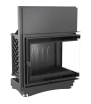 Τζάκι ξύλου KRATKI AMELIA DECO δεξιά από χυτοσίδηρο 21 kW Ø 200