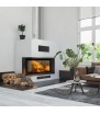 Chimenea de leña de acero KRATKI MBM izquierda 10 kW Ø 200