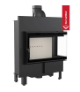 Lareira a lenha em aço KRATKI LUCY SLIM, lado direito, 10 kW, Ø 160