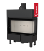 Τζάκι ξύλου KRATKI LUCY SLIM από χάλυβα, δεξιά πλευρά, 10 kW, Ø 160