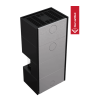 Caminetto modulare NBC/EASY BOX 7 kW Ø 160 con rivestimento nero