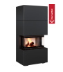 Caminetto modulare NBC/EASY BOX 7 kW Ø 160 con rivestimento nero