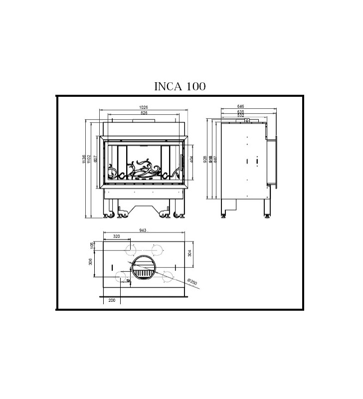 Plano de medidas Lacunza Inca 100