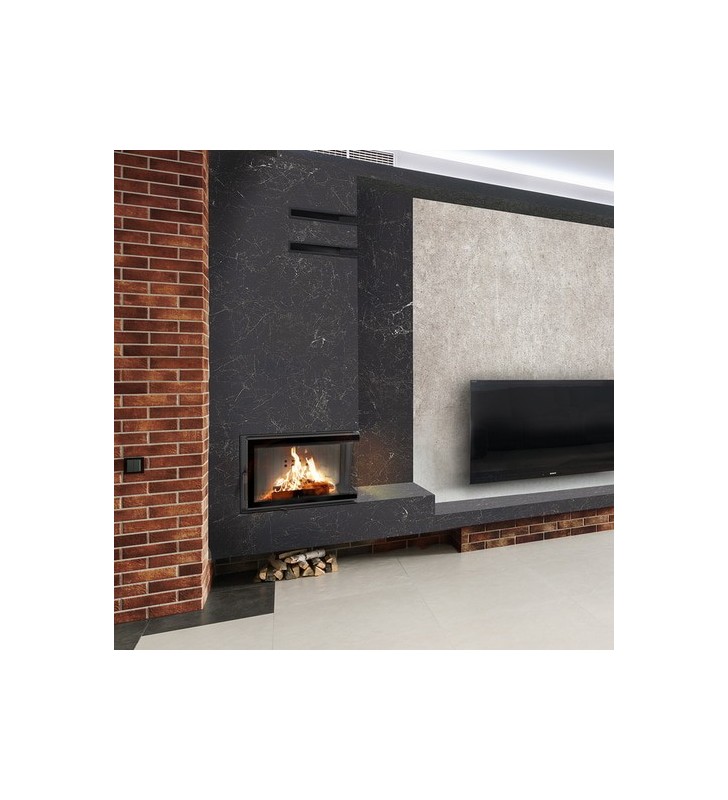 Chimenea de leña de acero KRATKI MBM derecha 10 kW Ø 200