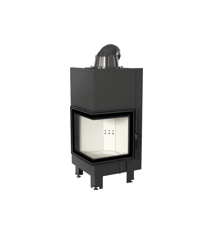Chimenea de leña de acero KRATKI MBN izquierda 8 kW Ø 200